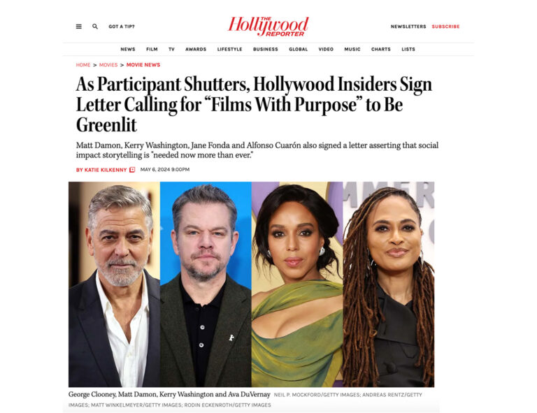 HOLLYWOOD INSIDERS SIGN LETTER